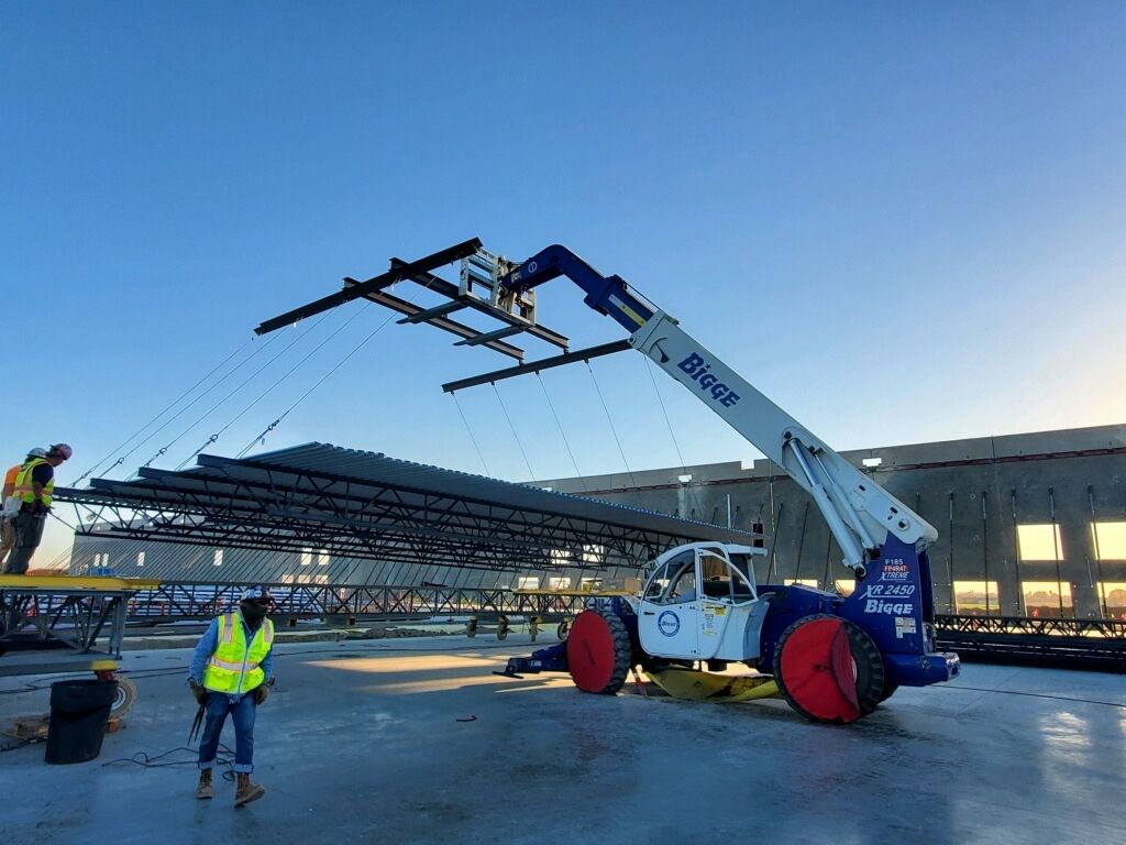 JD2's patented Deck Dragon Steel Racking System in action.