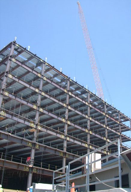 Multiple levels of the JPL Laboratory being constructed in Pasadena, CA
