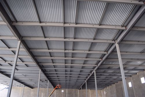 The roof of the Niagra Bottling Facility from the inside during construction