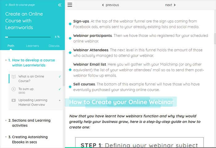 online learning platforms learnworlds