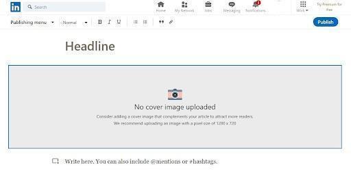 LinkedIn top headline homepage