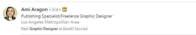 Ami's LinkedIn profile