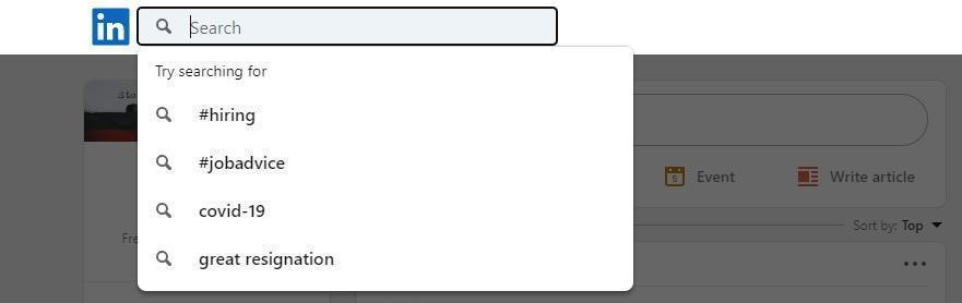 suggestions on LinkedIn
